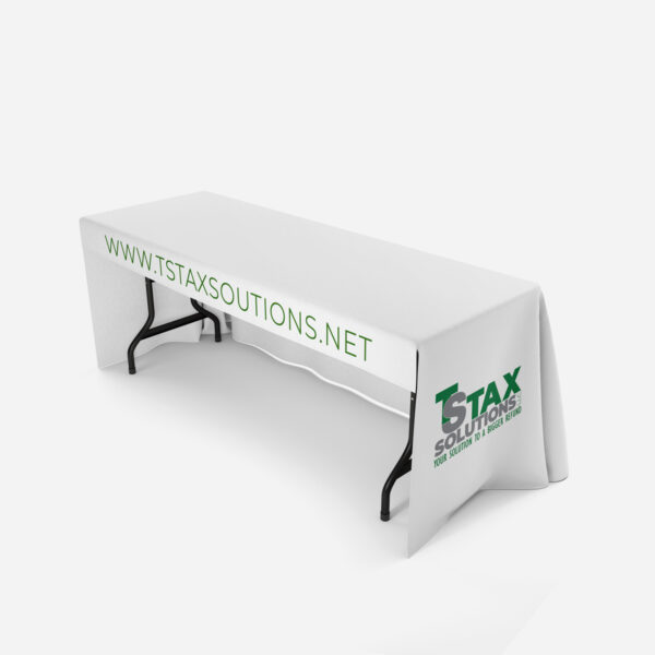 6ft Table Cover – 3-Sided Full Color